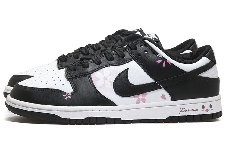 Lookbook 【訂製球鞋】 Nike Dunk Low Retro 經典小花 清新 簡約百搭 可愛復古出遊 熊貓 低幫 板鞋 男款 黑白