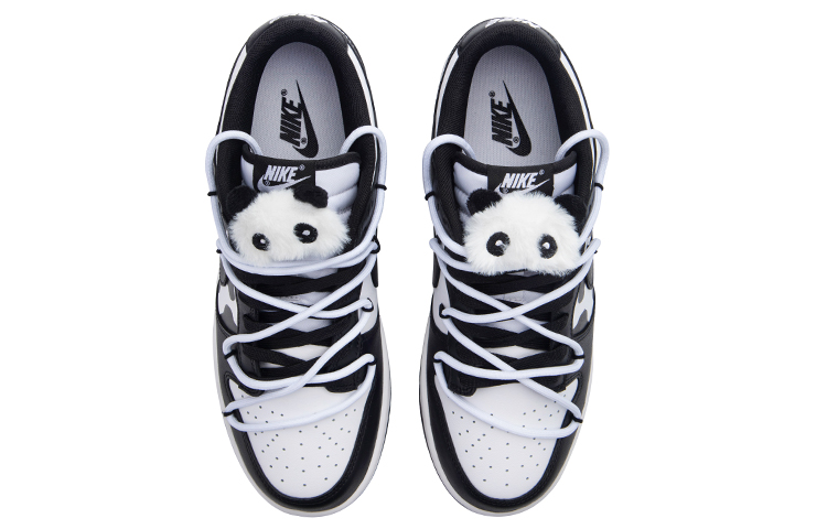 Shop [Kasut Custom] Nike Dunk Low Retro 'Panda' DD1391-100(TeamF-解构熊猫)