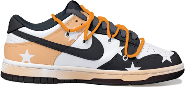 【訂製球鞋】 Nike Dunk Low Retro 熊貓 星星 解構鞋帶 做舊Vibe風色 復古 低幫 板鞋 男款 黑橙 Order 【訂製球鞋】 Nike Dunk Low Retro 熊貓 星星 解構鞋帶 做舊Vibe風色 復古 低幫 板鞋 男款 黑橙