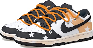 【訂製球鞋】 Nike Dunk Low Retro 熊貓 星星 解構鞋帶 做舊Vibe風色 復古 低幫 板鞋 男款 黑橙 Lookbook 【訂製球鞋】 Nike Dunk Low Retro 熊貓 星星 解構鞋帶 做舊Vibe風色 復古 低幫 板鞋 男款 黑橙