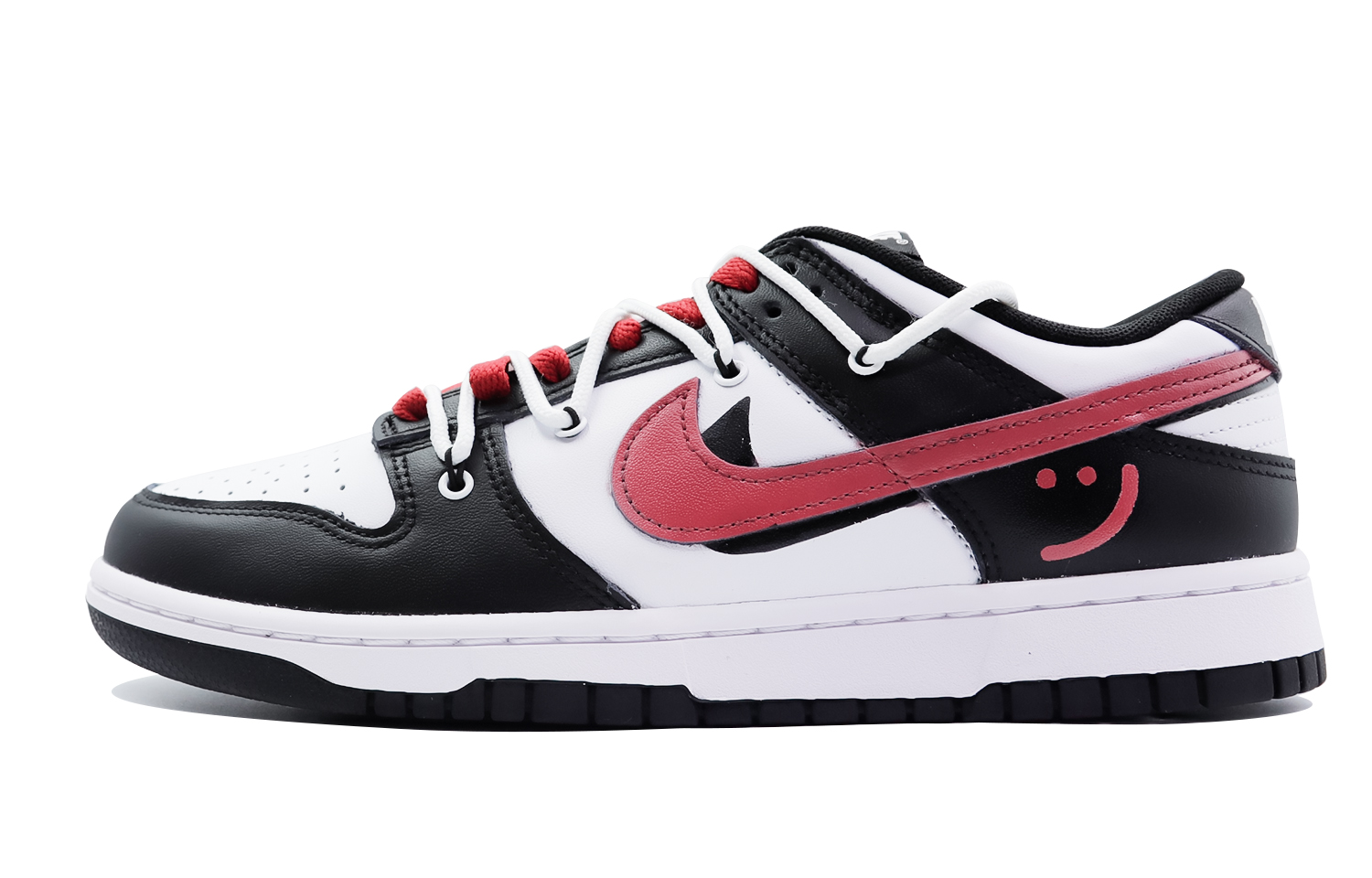 Buy [Sepatu Custom] Nike Dunk Low Retro 'Panda Hitam Merah' DD1391-100(Team48-鞓红)