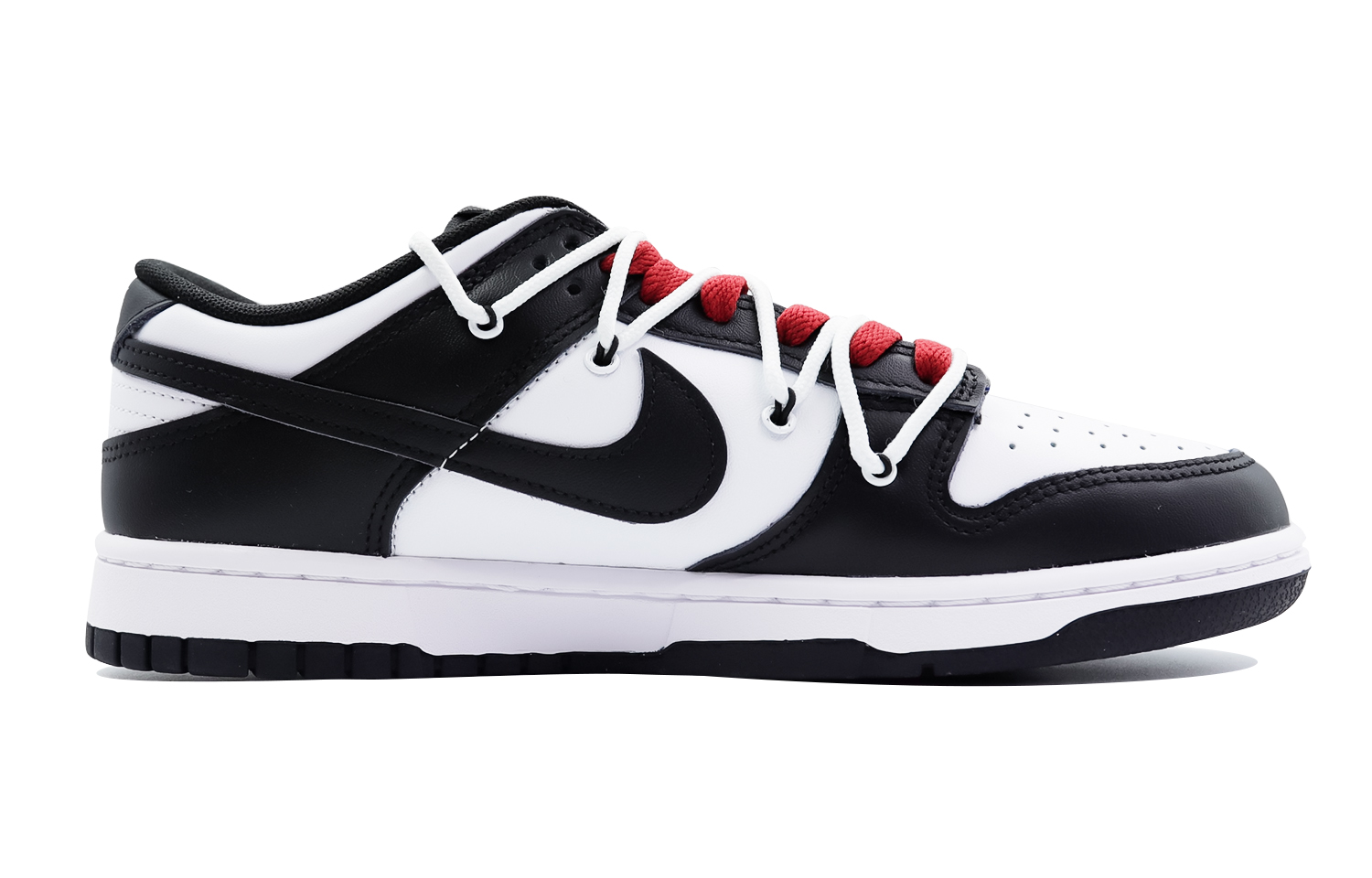 Order [Sepatu Custom] Nike Dunk Low Retro 'Panda Hitam Merah' DD1391-100(Team48-鞓红)