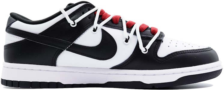 【定制球鞋】Nike Dunk Low Retro「黑色」熊貓系列 鞓紅 板鞋 男女同款 黑白紅 Order 【定制球鞋】Nike Dunk Low Retro「黑色」熊貓系列 鞓紅 板鞋 男女同款 黑白紅