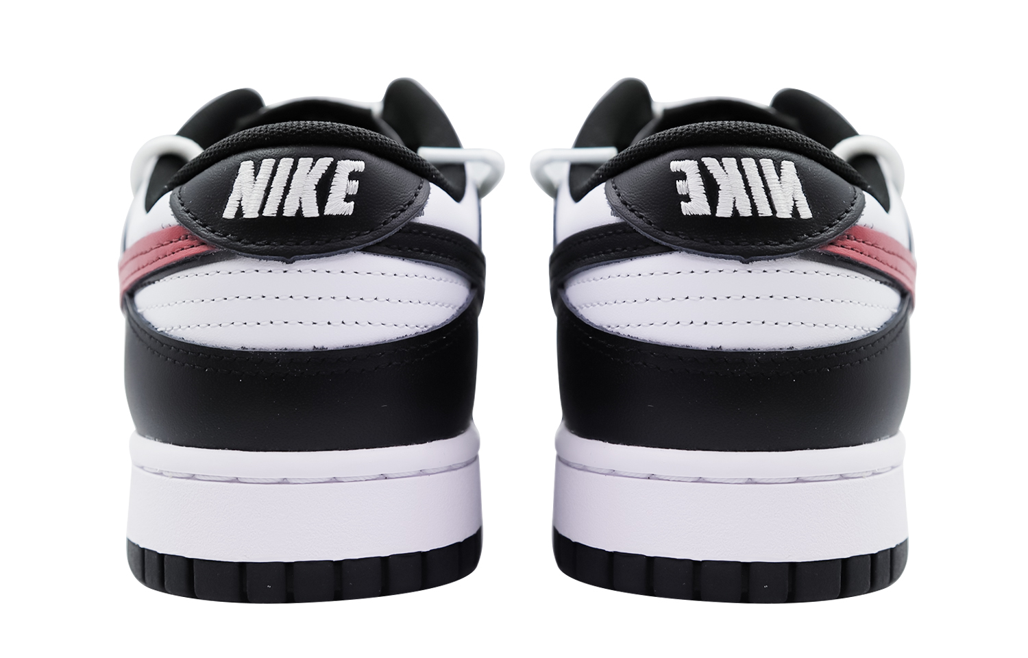Shop [Sepatu Custom] Nike Dunk Low Retro 'Panda Hitam Merah' DD1391-100(Team48-鞓红)