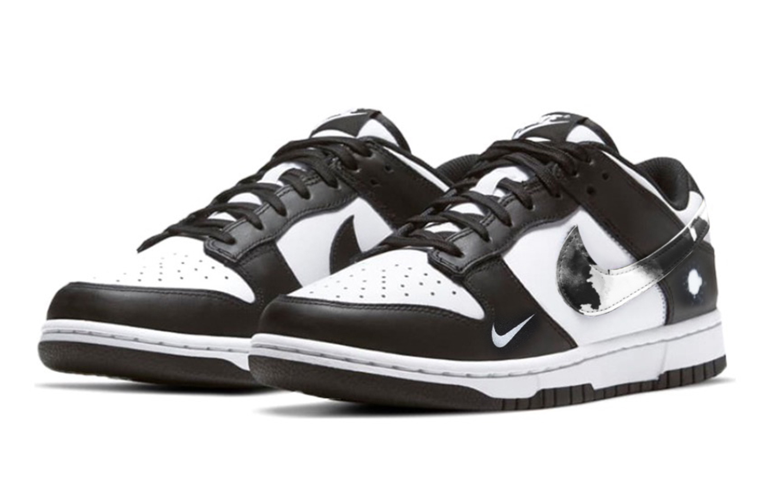 Lookbook [Zapatillas Personalizadas] Nike Dunk Low Retro 'Panda Blanco Negro' DD1391-100(Team48-山水之意)