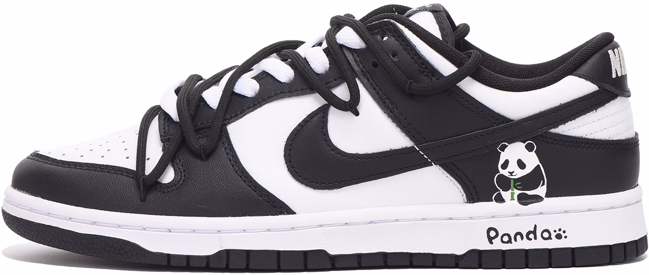 custom-shoes-nike-dunk-low-retro-panda-chestnut-deconstructed
