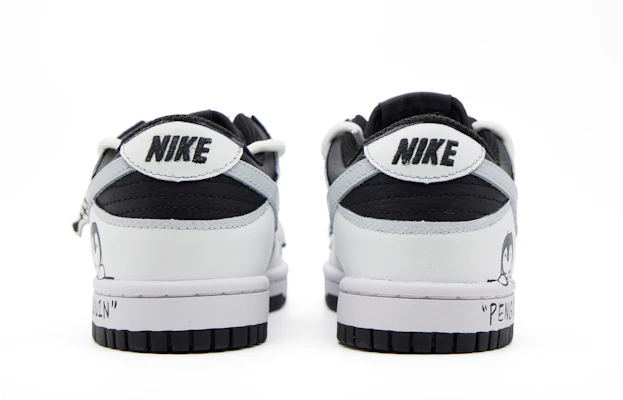 【訂製球鞋】 Nike Dunk Low Retro 解構 個性 朋古伊 百搭 低筒 板鞋 男款 黑白 Shop 【訂製球鞋】 Nike Dunk Low Retro 解構 個性 朋古伊 百搭 低筒 板鞋 男款 黑白