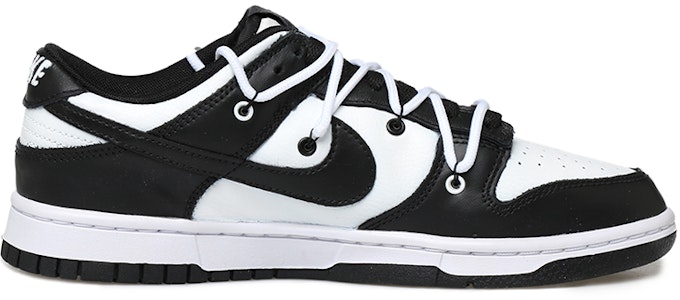 【定製球鞋】 Nike Dunk Low Retro HR製造 "Black" Vibe風 熊貓 解構鞋帶 塗鴉 低幫 板鞋 男款 黑白 特殊鞋盒 Order 【定製球鞋】 Nike Dunk Low Retro HR製造 "Black" Vibe風 熊貓 解構鞋帶 塗鴉 低幫 板鞋 男款 黑白 特殊鞋盒