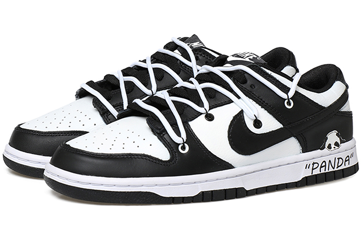 Lookbook [Kasut Custom] Nike Dunk Low Retro 'Panda Graffiti Laces Deconstructed' DD1391-100(Team拾玖-男款熊猫S-BOX)