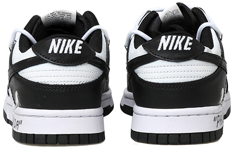 Shop [Kasut Custom] Nike Dunk Low Retro 'Panda Graffiti Laces Deconstructed' DD1391-100(Team拾玖-男款熊猫S-BOX)