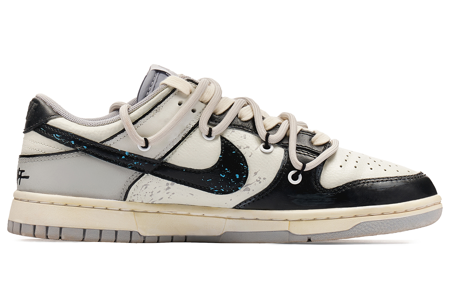 Order [カスタムシューズ] ナイキ ダンク ロー レトロ 'パンダ プランク ブラック ホワイト' DJ6188-003(TeamH-男款星际迷航S-BOX)
