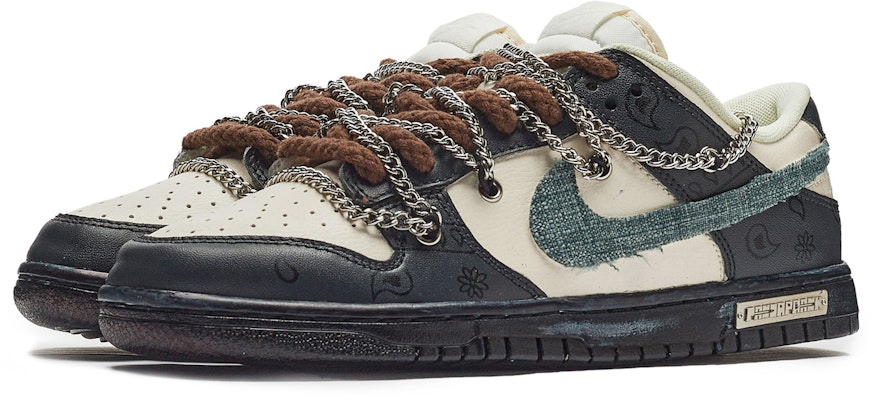 【訂製球鞋】Nike Dunk Low Retro 熊貓惡作劇 嘻哈主題 禁錮 開學季 戶外 腰果花 板鞋 男款 黑綠 送禮 Lookbook 【訂製球鞋】Nike Dunk Low Retro 熊貓惡作劇 嘻哈主題 禁錮 開學季 戶外 腰果花 板鞋 男款 黑綠 送禮