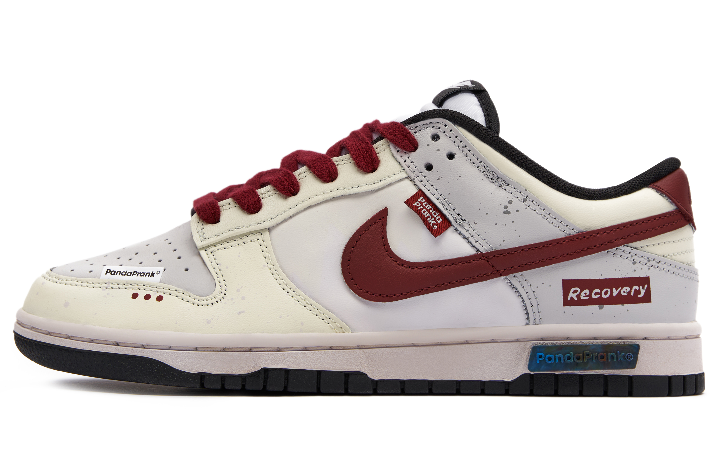 [Custom Shoes] Nike Dunk Low Retro 'Panda Prankster - White Grey Red'