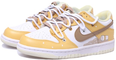 【訂製球鞋】Nike Dunk Low Retro 解構鞋帶 珍珠奶茶 復古 Vibe 塗鴉 布丁 椰果 低幫 板鞋 男款 黃白棕 Lookbook 【訂製球鞋】Nike Dunk Low Retro 解構鞋帶 珍珠奶茶 復古 Vibe 塗鴉 布丁 椰果 低幫 板鞋 男款 黃白棕
