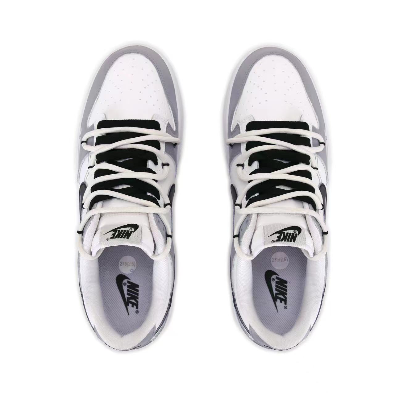 Shop [Kasut Custom] Nike Dunk Low Retro 'Pixel Kelabu-Putih' DJ6188-101(Team6-复古机能-解构)