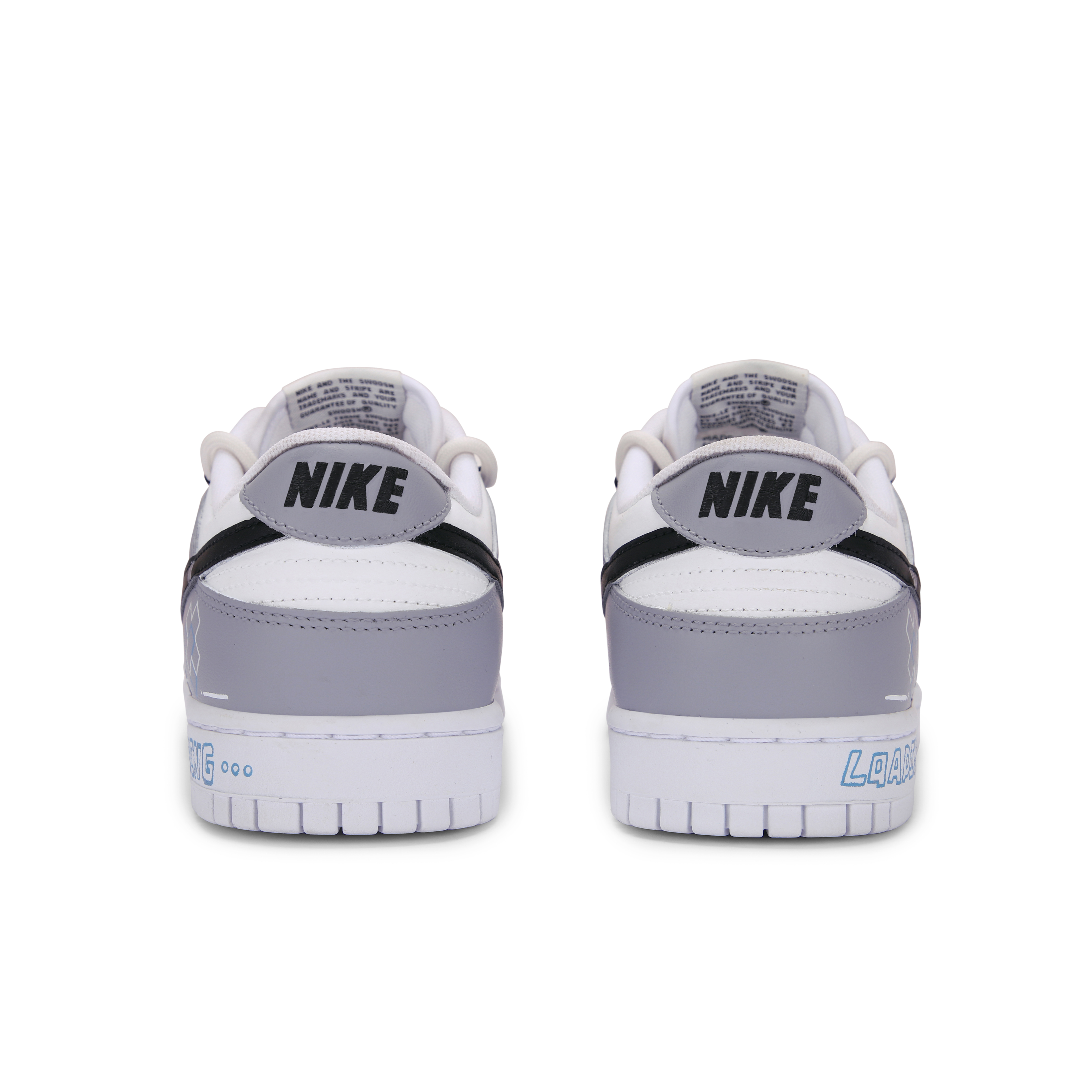 Purchase [Kasut Custom] Nike Dunk Low Retro 'Pixel Kelabu-Putih' DJ6188-101(Team6-复古机能-解构)