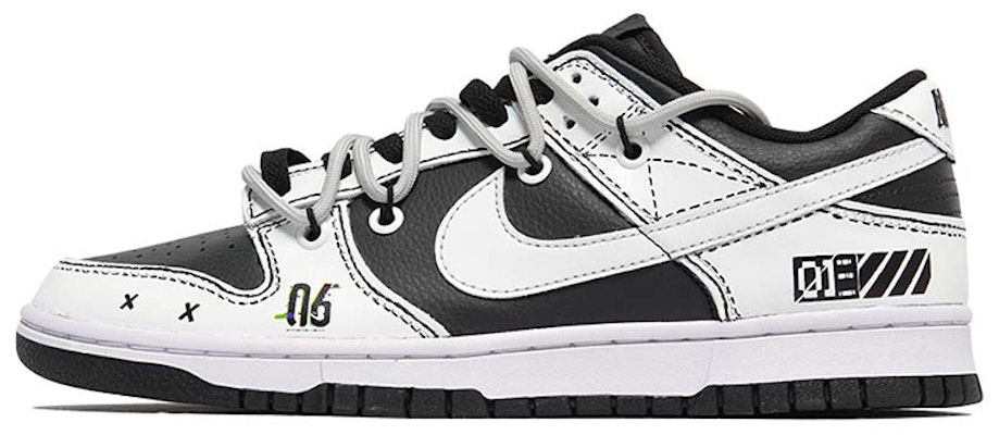 【訂製球鞋】 Nike Dunk Low Retro 次球鞋訂製 像素馬賽克 黑白格 線條 解構鞋帶 低幫 板鞋 男款 黑白色 Buy 【訂製球鞋】 Nike Dunk Low Retro 次球鞋訂製 像素馬賽克 黑白格 線條 解構鞋帶 低幫 板鞋 男款 黑白色