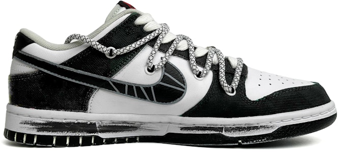 나이키 덩크 로우 레트로 '블랙쏜 플래드' (커스텀) DV0827-100(Team11-黑色荆棘男款黑白) Order 나이키 덩크 로우 레트로 '블랙쏜 플래드' (커스텀) DV0827-100(Team11-黑色荆棘男款黑白)