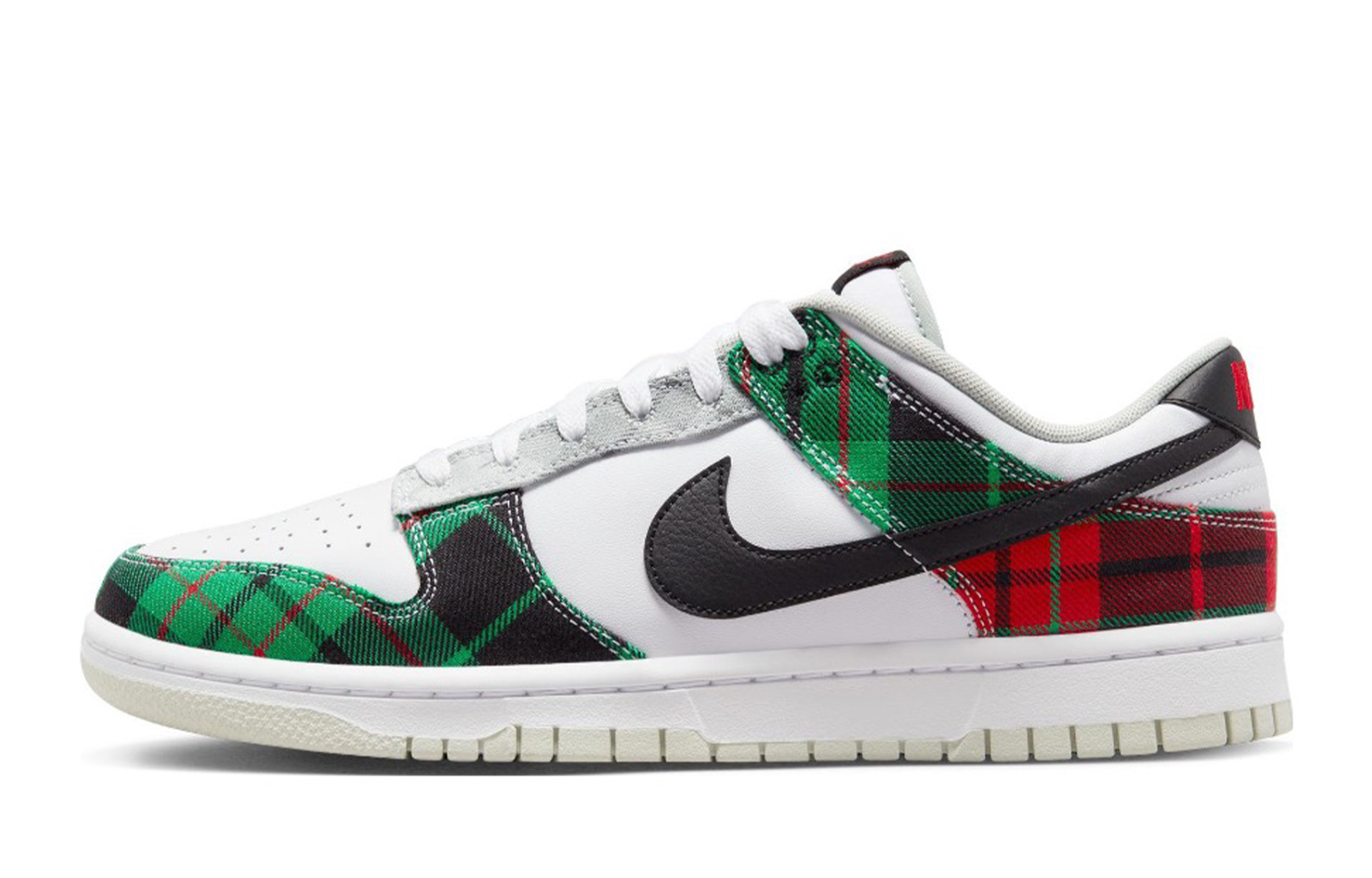 Details for [Sepatu Kustom] Nike Dunk Low Retro 'Plaid Black Thorn' DV0827-100(Team11-黑色荆棘男款黑白)