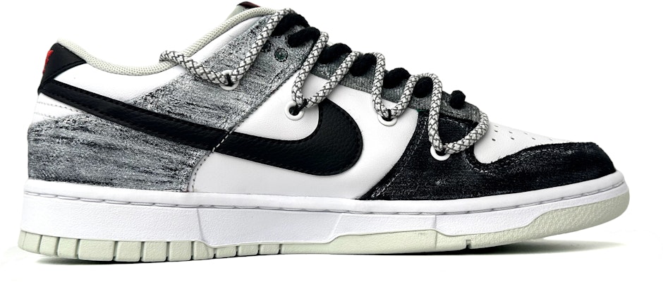 【訂製球鞋】 Nike Dunk Low Retro "Plaid" 影 台灣風 潑墨解構鞋帶 低筒 板鞋 男款 黑白灰 Order 【訂製球鞋】 Nike Dunk Low Retro "Plaid" 影 台灣風 潑墨解構鞋帶 低筒 板鞋 男款 黑白灰