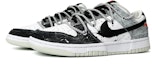 Lookbook 【訂製球鞋】 Nike Dunk Low Retro "Plaid" 影 台灣風 潑墨解構鞋帶 低筒 板鞋 男款 黑白灰