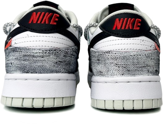 【訂製球鞋】 Nike Dunk Low Retro "Plaid" 影 台灣風 潑墨解構鞋帶 低筒 板鞋 男款 黑白灰 Shop 【訂製球鞋】 Nike Dunk Low Retro "Plaid" 影 台灣風 潑墨解構鞋帶 低筒 板鞋 男款 黑白灰