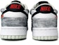 Shop 【訂製球鞋】 Nike Dunk Low Retro "Plaid" 影 台灣風 潑墨解構鞋帶 低筒 板鞋 男款 黑白灰