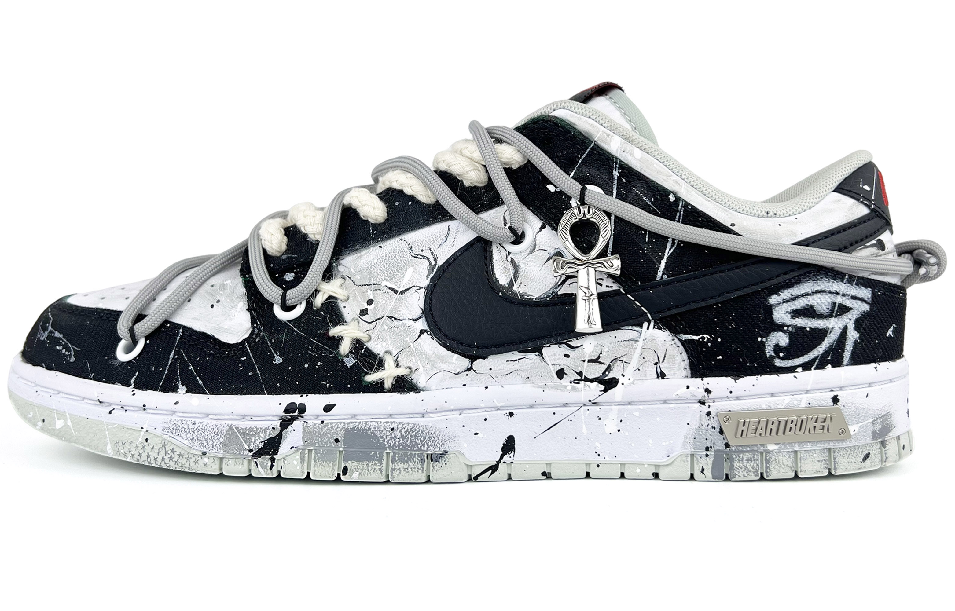 Buy [Zapatillas Personalizadas] Nike Dunk Low Retro 'Cuadros Sui Xin' DV0827-100(Team45-决裂之眼）