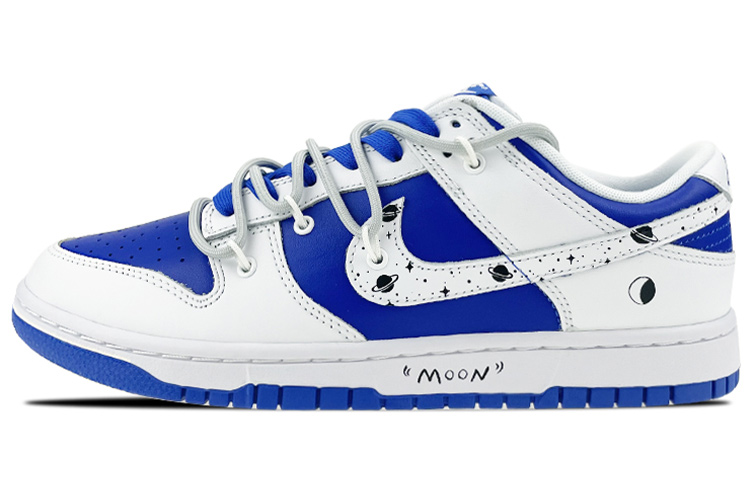 Buy [Sepatu Kustom] Nike Dunk Low Retro 'Racer Blue Galaxy Graffiti' DD1391-401(Team叁-男款白蓝月相)