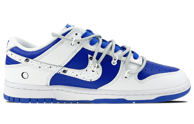 Order [Sepatu Kustom] Nike Dunk Low Retro 'Racer Blue Galaxy Graffiti' DD1391-401(Team叁-男款白蓝月相)