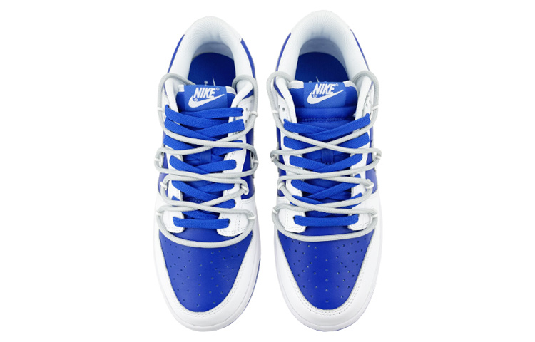 Shop [Sepatu Kustom] Nike Dunk Low Retro 'Racer Blue Galaxy Graffiti' DD1391-401(Team叁-男款白蓝月相)