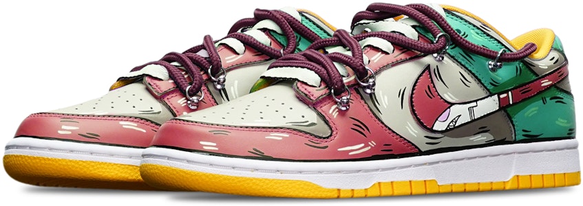 나이키 덩크 로우 레트로 '레드 그레이 그린' (커스텀) DD1391-702(TeamT-鲨鱼红灰绿S-BOX) Lookbook 나이키 덩크 로우 레트로 '레드 그레이 그린' (커스텀) DD1391-702(TeamT-鲨鱼红灰绿S-BOX)