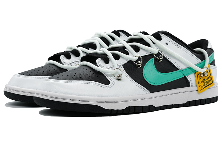 Lookbook 나이키 덩크 로우 레트로 '역판다 화이트 블랙 그린' DJ6188-002(Team16-男款反转黑白)