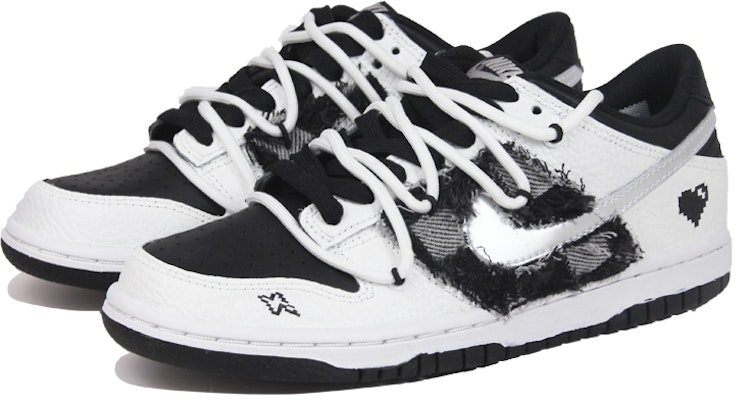 Zapatillas Nike Dunk Low Retro 'Corazón Pixel Blanco Negro Invertido' DJ6188-002(TeamJ-反转黑白棋盘格贴布男款) Lookbook Zapatillas Nike Dunk Low Retro 'Corazón Pixel Blanco Negro Invertido' DJ6188-002(TeamJ-反转黑白棋盘格贴布男款)
