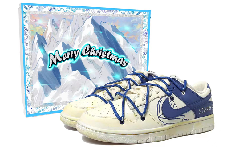 Buy [Sepatu Custom] Nike Dunk Low Retro 'Sail Putih-Biru' DJ6188-101(Team拾玖-帆船男S-BOX)