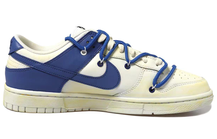 Lookbook [Sepatu Custom] Nike Dunk Low Retro 'Sail Putih-Biru' DJ6188-101(Team拾玖-帆船男S-BOX)