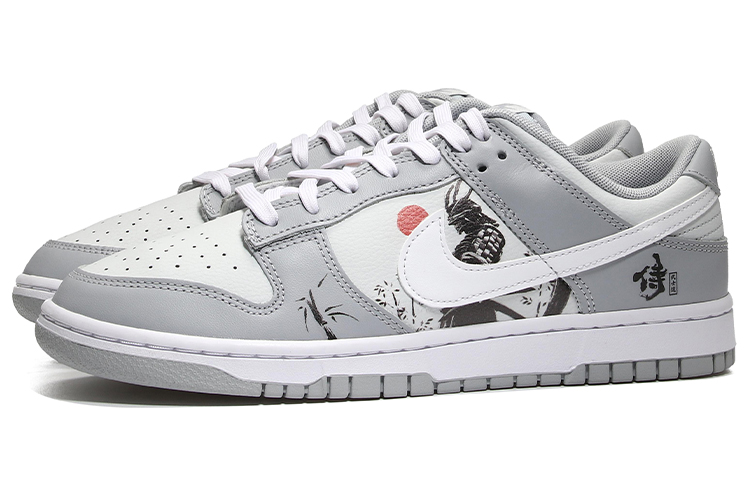 Lookbook [定制鞋] 耐克Dunk低帮复古款 '武士白灰红' DJ6188-001(Team10-武士道白灰QD)