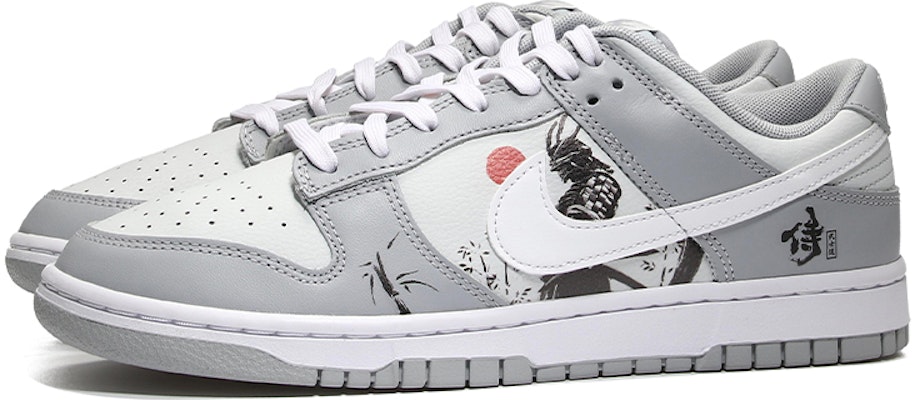 【定制球鞋】Nike Dunk Low Retro 武士道 日式風 潮新時尚 復古休閒 低幫 板鞋 男款 白灰紅 Lookbook 【定制球鞋】Nike Dunk Low Retro 武士道 日式風 潮新時尚 復古休閒 低幫 板鞋 男款 白灰紅