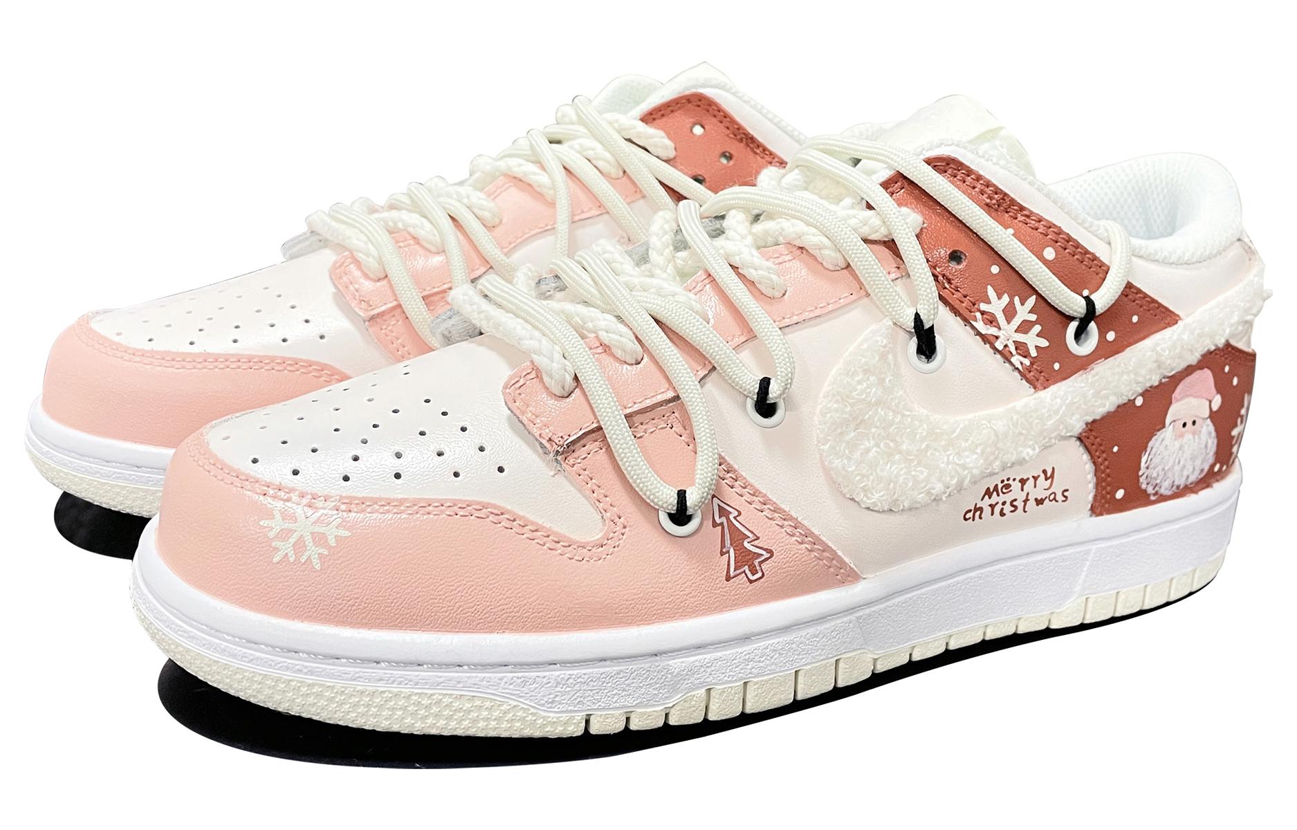 Lookbook 나이키 덩크 로우 레트로 '산타 램스울 핑크 화이트' (커스텀) DJ6188-100(TeamD-男款圣诞老人S-BOX)