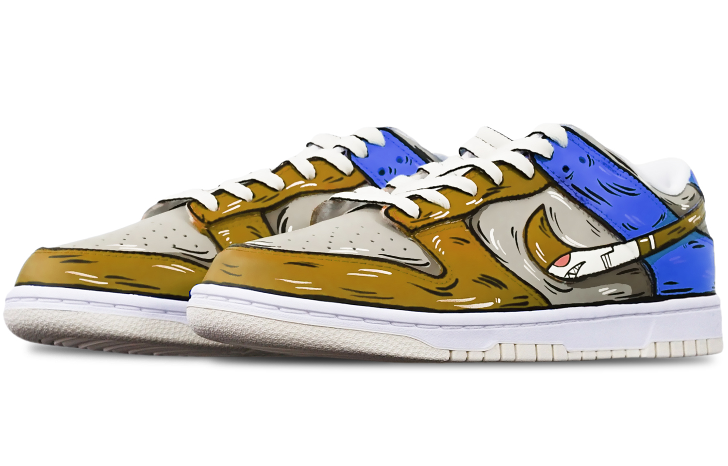 Lookbook ナイキ ダンク レトロ "シャークミサイル" (灰/茶/青) DJ6188-100(TeamT-鲨鱼灰棕蓝S-BOX)