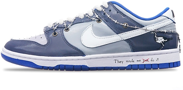 custom-shoes-nike-dunk-low-retro-silver-chain-crow