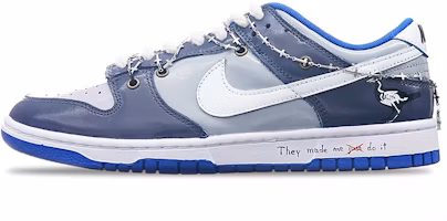 【定制球鞋】 Nike Dunk Low Retro Horror Pack Vibe定制 銀鍊烏鴉 低幫 板鞋 男款 灰藍 Buy 【定制球鞋】 Nike Dunk Low Retro Horror Pack Vibe定制 銀鍊烏鴉 低幫 板鞋 男款 灰藍