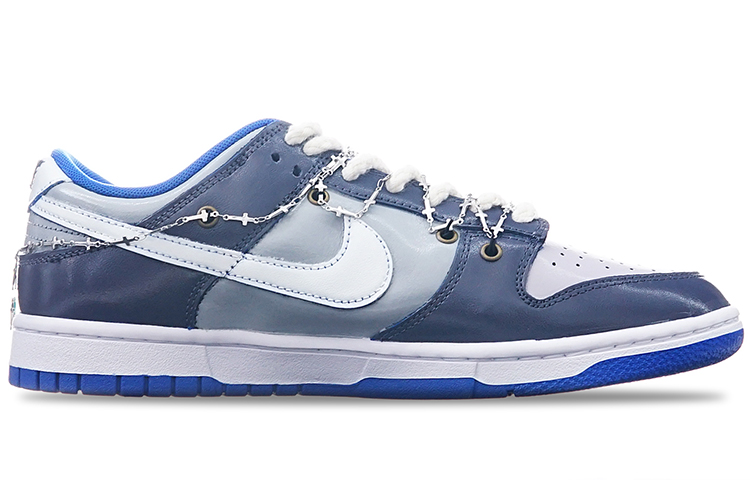 Order [Zapatillas Personalizadas] Nike Dunk Low Retro 'Cadena de Plata Crow' DD1391-001(TeamOne-男款灰白定制银炼)