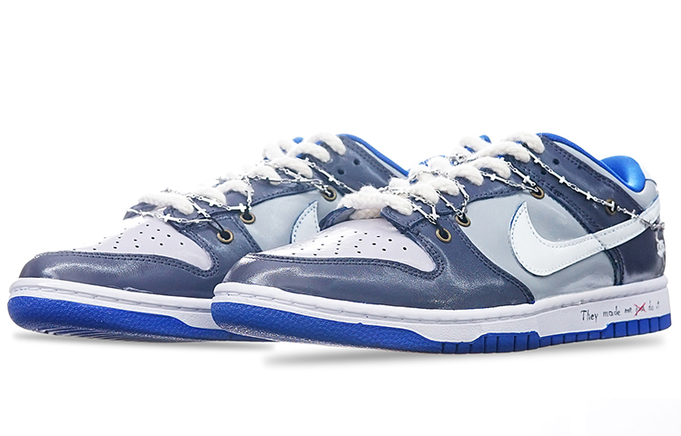 Lookbook [Zapatillas Personalizadas] Nike Dunk Low Retro 'Cadena de Plata Crow' DD1391-001(TeamOne-男款灰白定制银炼)