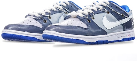 【定制球鞋】 Nike Dunk Low Retro Horror Pack Vibe定制 銀鍊烏鴉 低幫 板鞋 男款 灰藍 Lookbook 【定制球鞋】 Nike Dunk Low Retro Horror Pack Vibe定制 銀鍊烏鴉 低幫 板鞋 男款 灰藍