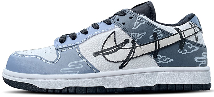 custom-shoes-nike-dunk-low-retro-silver-cloud-graffiti
