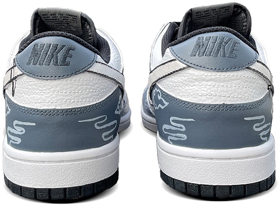 【定製球鞋】 Nike Dunk Low Retro 銀色雲紋 手繪盤扣 中國風 手繪塗鴉 復古 低幫 板鞋 男款 灰白 Purchase 【定製球鞋】 Nike Dunk Low Retro 銀色雲紋 手繪盤扣 中國風 手繪塗鴉 復古 低幫 板鞋 男款 灰白