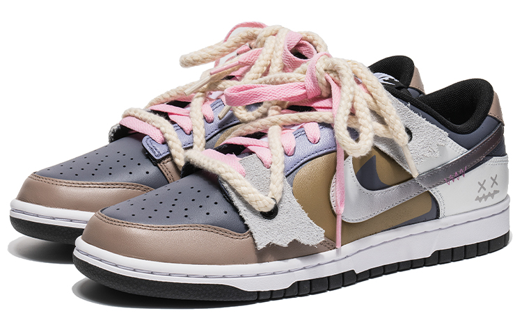 Lookbook [カスタムシューズ] ナイキ ダンク ロー レトロ『シルバーゴースト デコンストラクト』 DD1391-100(TeamB-男款岩土幽灵S-BOX)