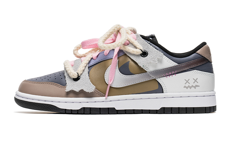 Buy [定制鞋] 耐克Dunk Low复古'银白幽灵' CW1590-100(TeamB-女款岩土幽灵S-BOX)