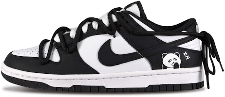 【客製球鞋】Nike Dunk Low Retro 遭逢小熊貓 自由風 可愛風 潮流 塗鴉 低筒 滑板鞋 男款 黑白 Buy 【客製球鞋】Nike Dunk Low Retro 遭逢小熊貓 自由風 可愛風 潮流 塗鴉 低筒 滑板鞋 男款 黑白